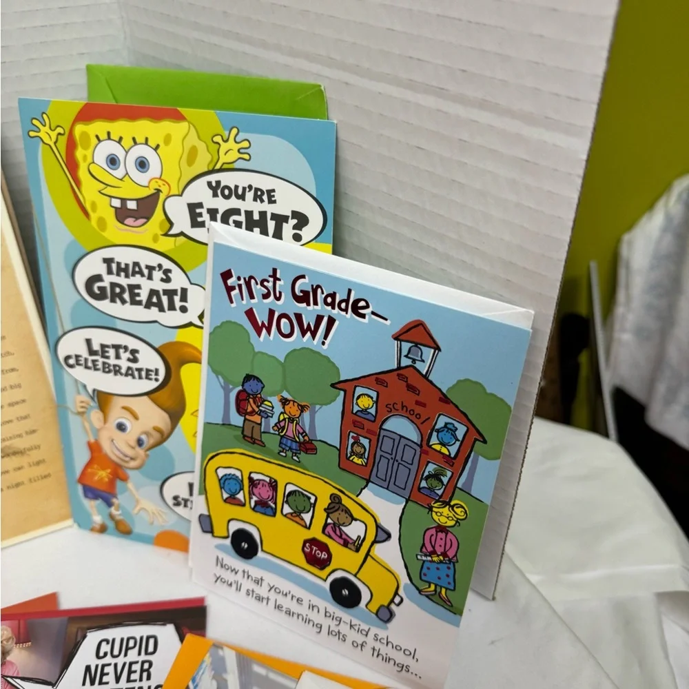 Colorful Bundle Card Collection Sticker books Birthday Valentines, Christmas-Lot